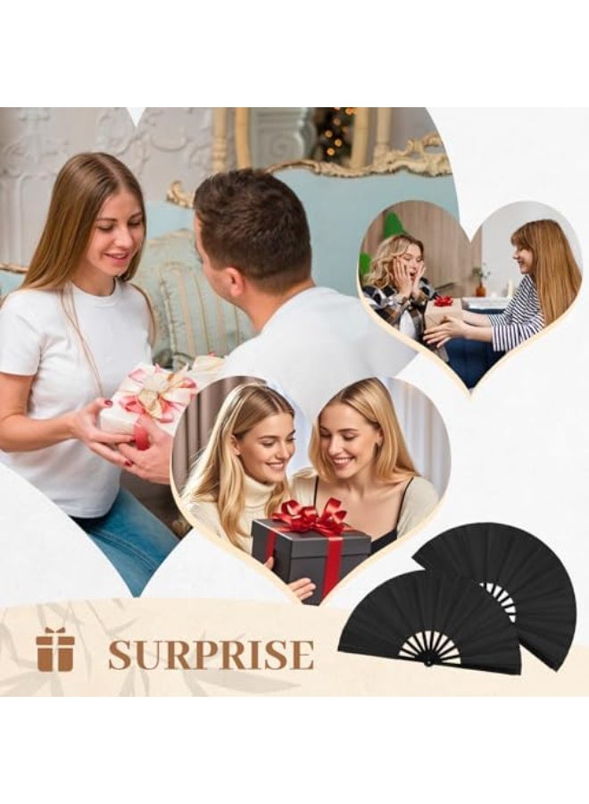 Large folding hand fan, 2025 new large holographic folding hand fan line dancing fan, line dancing foldable craft clapping fan - Image 2